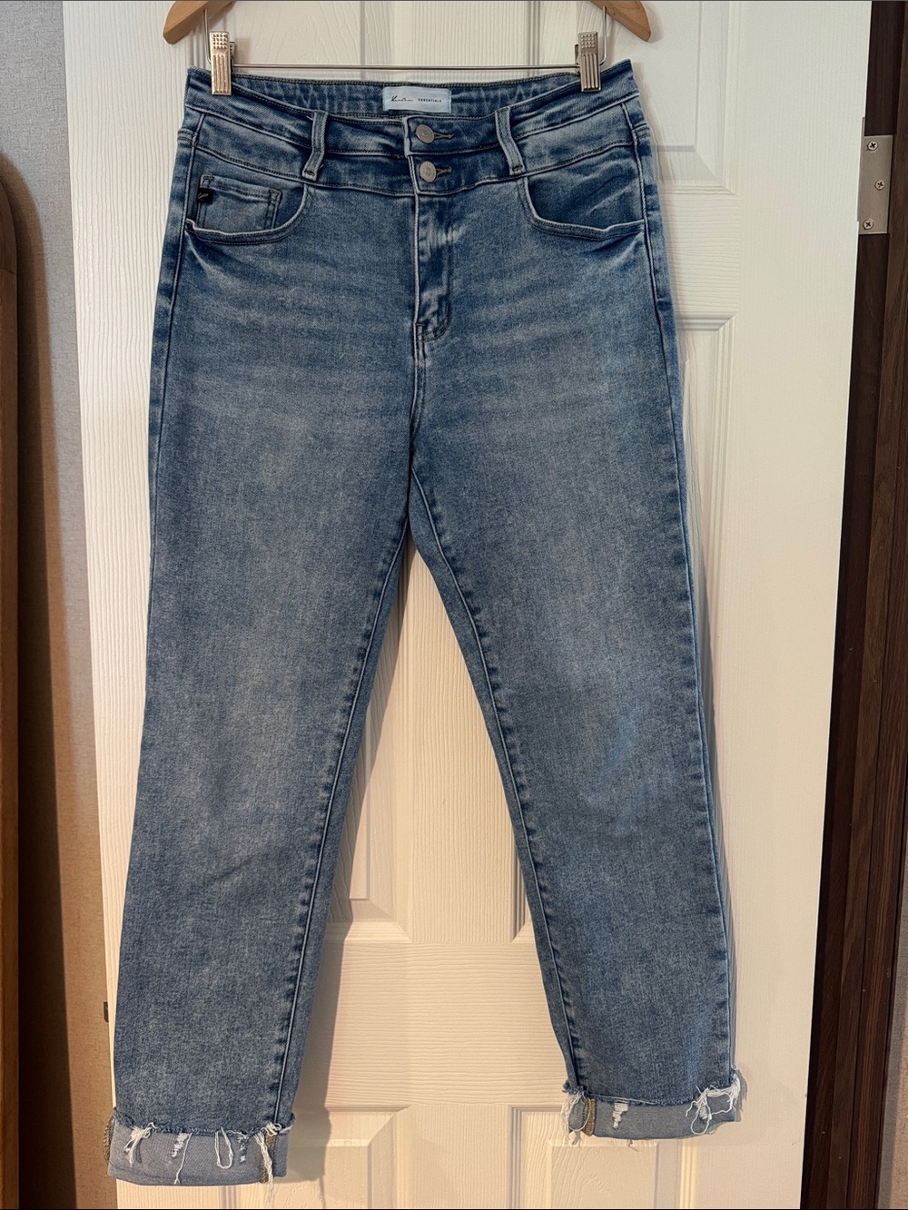 KanCan Straight Leg Washed Blue Jeans